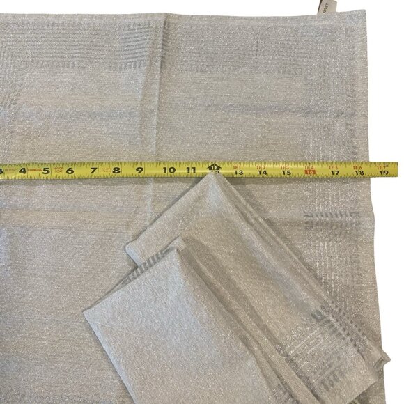 Set (3) Silver Metallic Table Linens Napkins Christmas Cynthia Rowley Elegant NY - Picture 4 of 5